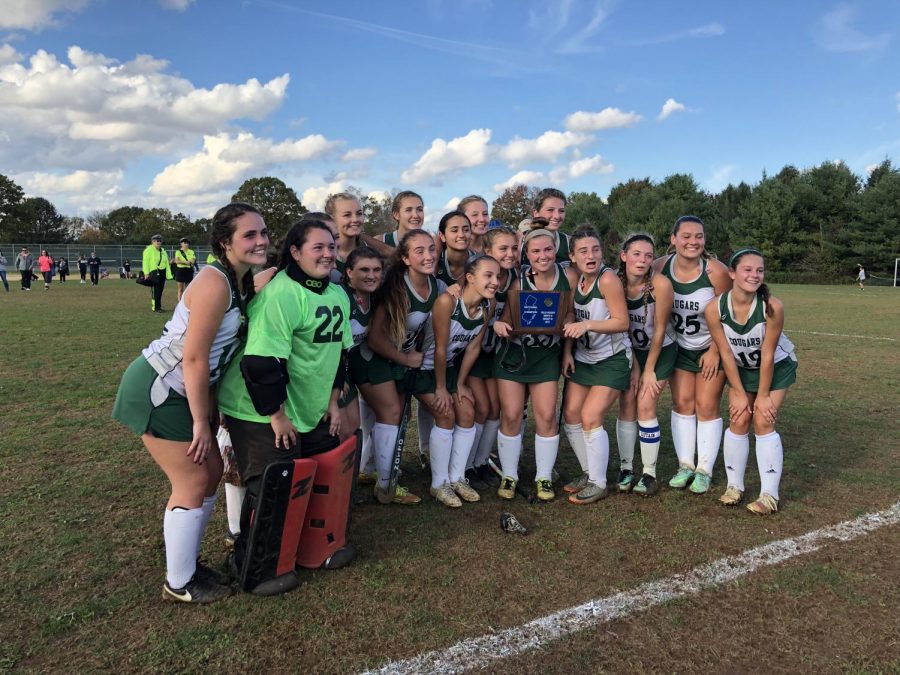 CN Field Hockey celebrates their first-ever sectional title win against Freehold Boro